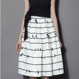 Chicwish Sing a Love Song Printed Midi Skirt